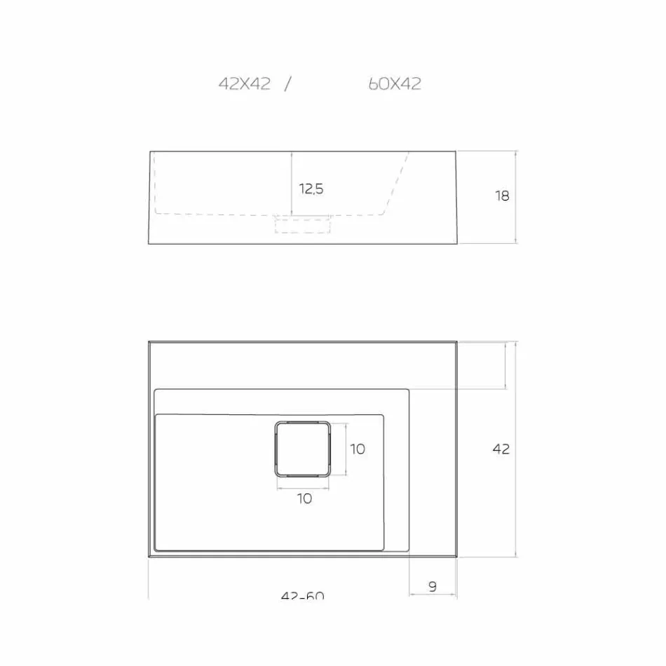 Piatră modernă de blat de spălat din Italia, Lavis Viadurini