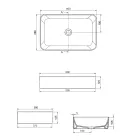 Lavoar de blat Aster dreptunghiular din ceramică cu design modern Viadurini