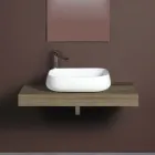 Lavoar de blat dreptunghiular din ceramică cu design modern - Papavero Viadurini