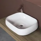 Lavoar de blat dreptunghiular din ceramică cu design modern - Papavero Viadurini