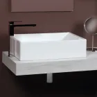 Lavoar de blat dreptunghiular din ceramică cu design modern - Papavero Viadurini