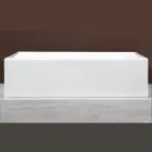 Lavoar de blat dreptunghiular din ceramică cu design modern - Papavero Viadurini