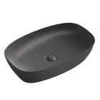 Lavoar dreptunghiular Aster pentru blat, din ceramică mată, alb-negru Viadurini
