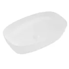 Lavoar dreptunghiular Aster pentru blat, din ceramică mată, alb-negru Viadurini