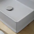 Chiuvetă dreptunghiulară cu blat din ceramică mată Made in Italy - Debora Viadurini