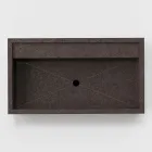 Lavoar pe blat dreptunghiular din gresie portelanata Made in Italy - Cervia Viadurini