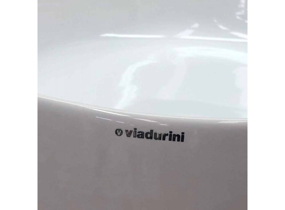Lavoar rotund de blat cu design din ceramică Made in Italy - Zarro Viadurini