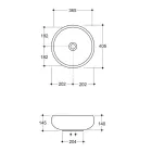 Lavoar rotund pe blat din ceramica colorata Made in Italy - Bol Viadurini