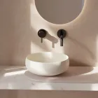 Lavoar rotund pe blat din ceramica colorata Made in Italy - Bol Viadurini