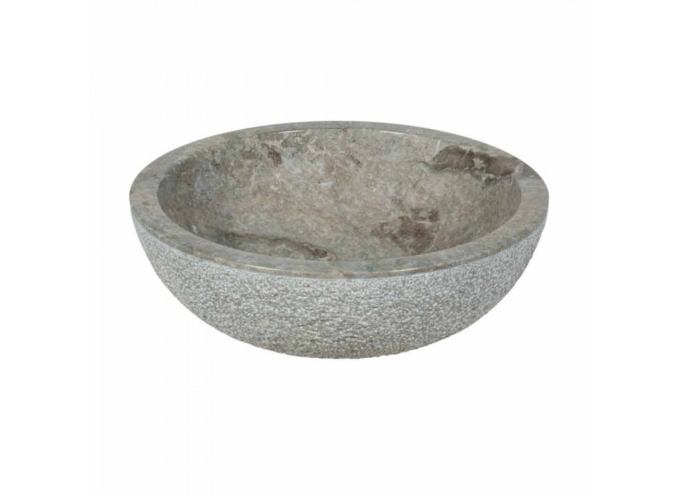 Lavoar rotund Suport Gri piatră naturală în afara Raw Pai