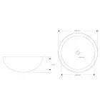 Lavoar rotund de blat, realizat manual din marmură albă - lenjerie de pat Viadurini