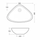 Lavoar în formă de blat din ceramică albă făcută în Italia - Hamburg Viadurini