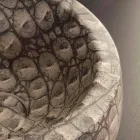 Caiman ceramică răsucită cu blat rotund din Italia Elisa design Viadurini