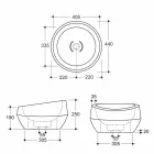 Caiman ceramică răsucită cu blat rotund din Italia Elisa design Viadurini