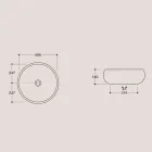 Lavoar rotund de blat din ceramică lucioasă Made in Italy - Candito Viadurini