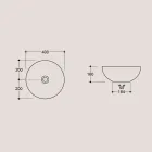 Lavoar rotund de blat din ceramică lucioasă Made in Italy - Chicco Viadurini