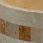 Bancă din piatră naturală din bambus din piatră naturală Clio albă Viadurini