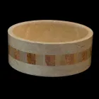 Bancă din piatră naturală din bambus din piatră naturală Clio albă Viadurini