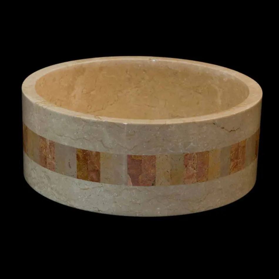 Bancă din piatră naturală din bambus din piatră naturală Clio albă Viadurini