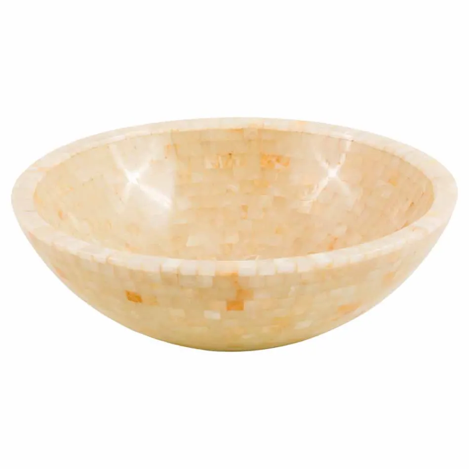 sprijin rotund Chiuvetă din miere Onyx piatra Kilian Viadurini