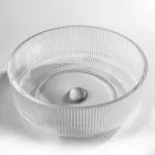 Lavoar rotund pe blat din sticla venetiana Plissè Made in Italy - Zircon Viadurini