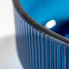 Lavoar rotund pe blat din sticla venetiana Plissè Made in Italy - Zircon Viadurini