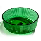 Lavoar rotund pe blat din sticla venetiana Plissè Made in Italy - Zircon Viadurini