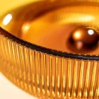 Lavoar rotund pe blat din sticla venetiana Plissè Made in Italy - Zircon Viadurini