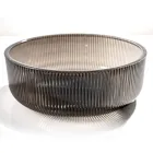 Lavoar rotund pe blat din sticla venetiana Plissè Made in Italy - Zircon Viadurini