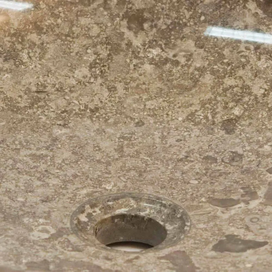 Lavoar de blat rotund, dintr-o singură bucată, din piatră naturală Ziva Viadurini