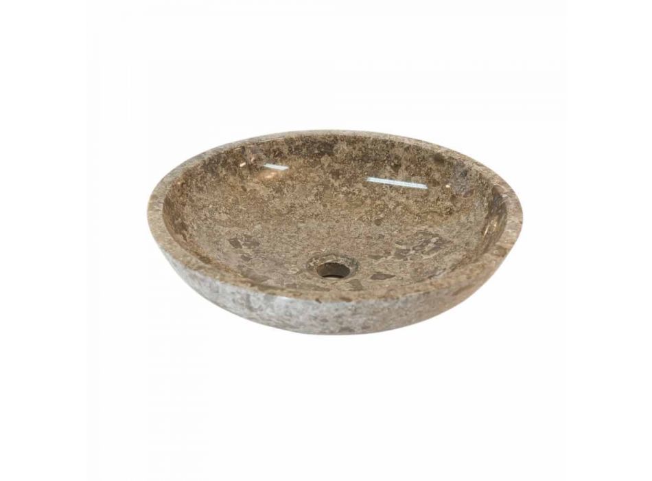 Lavoar de blat rotund, dintr-o singură bucată, din piatră naturală Ziva Viadurini