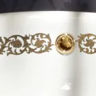 Chiuveta încastrată este în chiuvetă din argilă și din aur realizată în Italia, Otis Viadurini