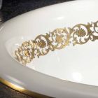 Chiuveta încastrată este în chiuvetă din argilă și din aur realizată în Italia, Otis Viadurini