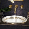 Built-in chiuveta baie în lut fire și 24k aur făcut în Italia, Otis