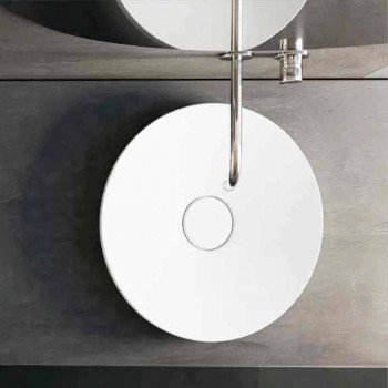 Design rundă de baie rotundă, proiectată în Italia, cremă