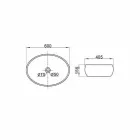 Lavoar de blat din ceramică ovală alb, fabricat în Italia - Bergen Viadurini