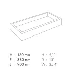 Lavoar de baie dreptunghiular din gresie portelanata Made in Italy - Ludmilla Viadurini