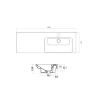 Lavoar incorporat si montat pe dreapta din ceramica Maida Viadurini