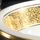 Circulară încorporată în chiuvetă în lut de argint și aur făcută în Italia, Otis Viadurini