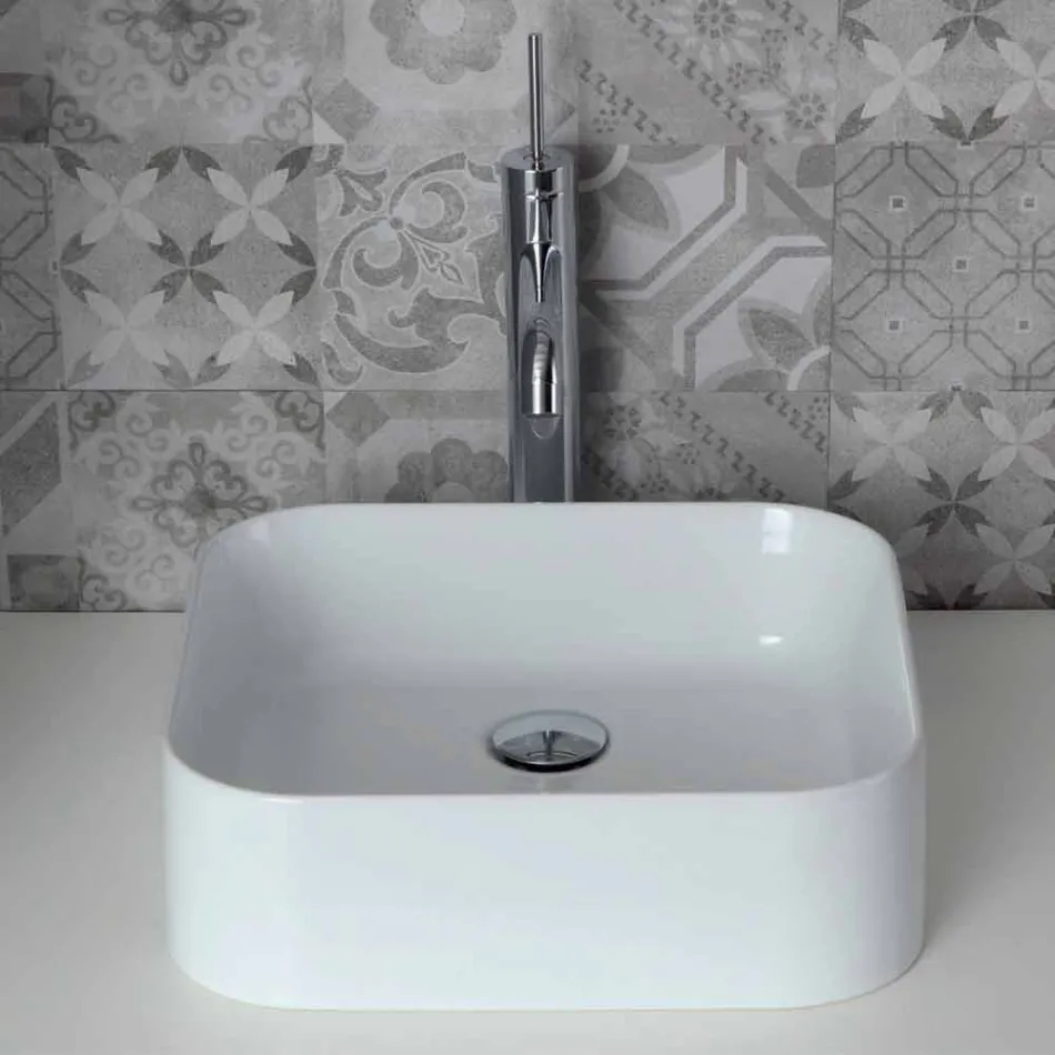 Design chiuvetă din ceramică Made in Italy Leivi Viadurini