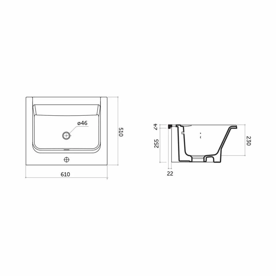 Satri moderne de blat ceramică și bazin încastrat Viadurini