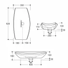 Proiectați chiuvetă de spălat ceramică din Italia Laura Viadurini