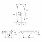 Proiectați chiuvetă de spălat ceramică din Italia Laura Viadurini