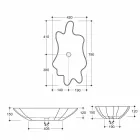 Designer chiuvetă ceramică negru și aur făcut în Italia Rayan Viadurini