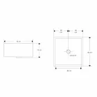 Lavoar de blat design cu placă de rășină - Duca Viadurini