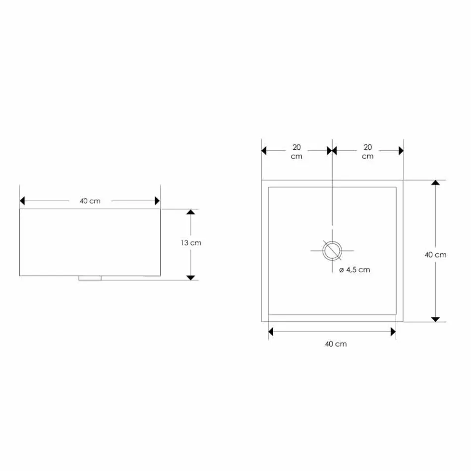 Lavoar de blat design cu placă de rășină - Duca Viadurini