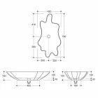 Blat de spălare din ceramică modernă realizat în Italia Rayan Viadurini