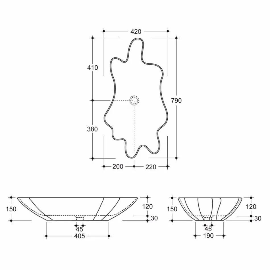 Blat de ceramică neagră cu design modern din Italia Rayan Viadurini