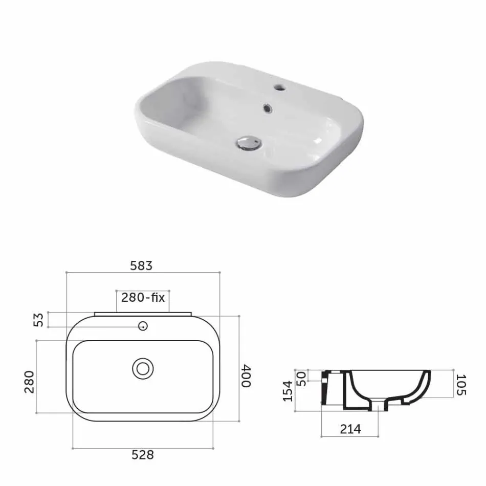 Blat de perete design sau perete din ceramica Riardo Viadurini
