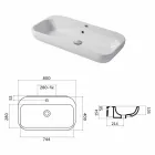 Blat de perete design sau perete din ceramica Riardo Viadurini